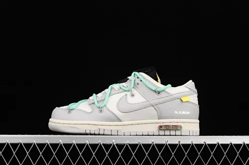 All Categories Nk SB Dunk Series Nk SB Dunk Low Low-top Sneakers Pure Original Version OF x Nk Dunk Low “04 of 50” OW White Gray Casual Sports Skateboard Shoes DM1602-114